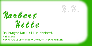 norbert wille business card